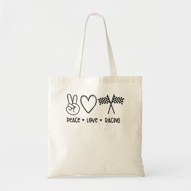 Peace kärlek Tävla Tygkasse (Framsidan)