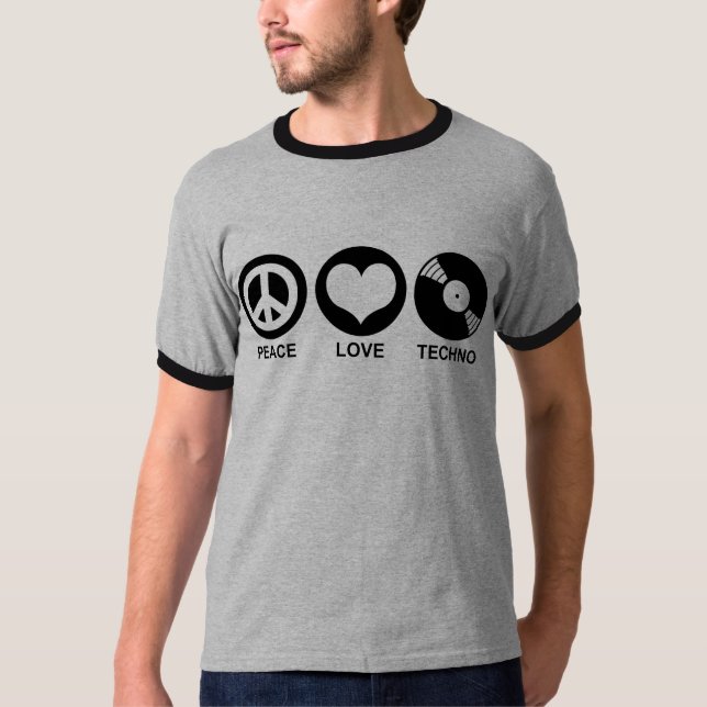 Peace Kärlek Techno Tröja (Framsida)
