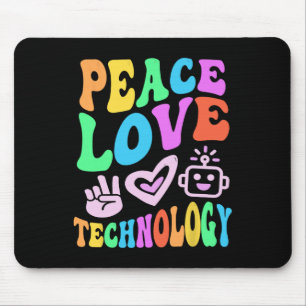 Peace Kärlek Technology Retro Computer Teacher Vib Musmatta
