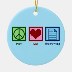 Peace Kärlek-teckningsavtal Julgransprydnad Keramik