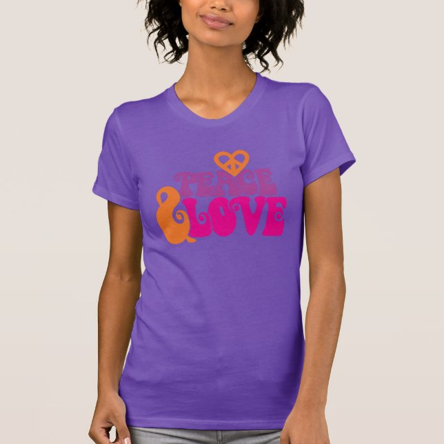 Peace & KÄRLEK Tee Shirt (Framsida)