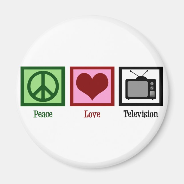 Peace Kärlek Television Magnet (Framsidan)