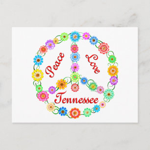 Peace Kärlek Tennessee Vykort