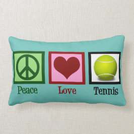 Peace Kärlek Tennis Anpassningsbar Teal Lumbarkudde