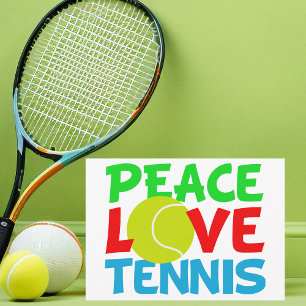 Peace Kärlek Tennis Cute jul Julkort