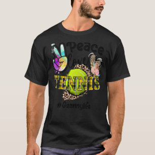 Peace Kärlek Tennis Granny Life Mamma Grandma Leop T Shirt
