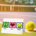 Peace Kärlek Tennis Kort<br><div class="desc">Är du tennisproffs på din high school eller college? Visa det.</div>