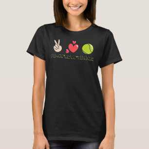 Peace Kärlek Tennis Professionell Player Trainer T Shirt