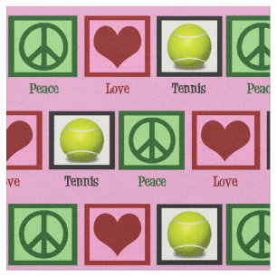 Peace Kärlek Tennis Söt Rosa Tyg