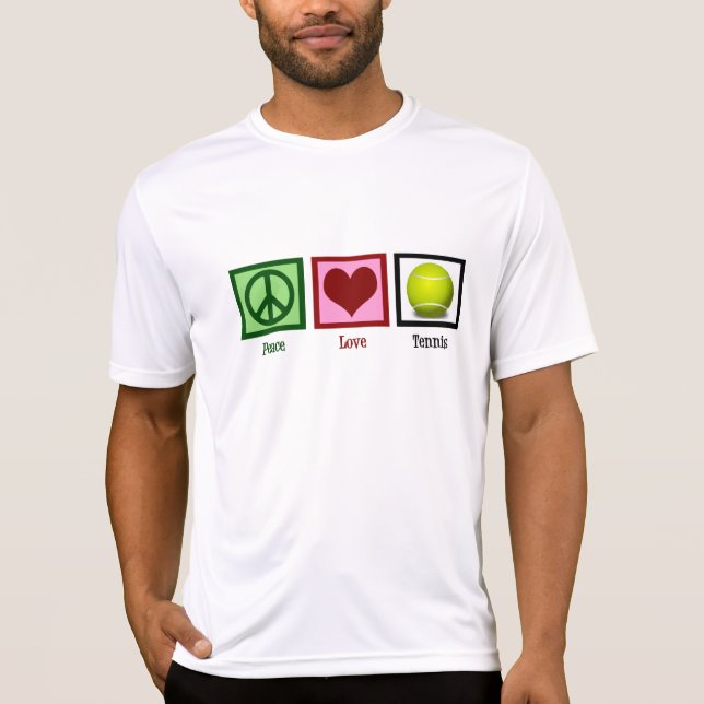 Peace Kärlek Tennis T Shirt (Framsida)