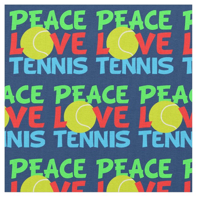 Peace Kärlek Tennis Tyg (Närbild)