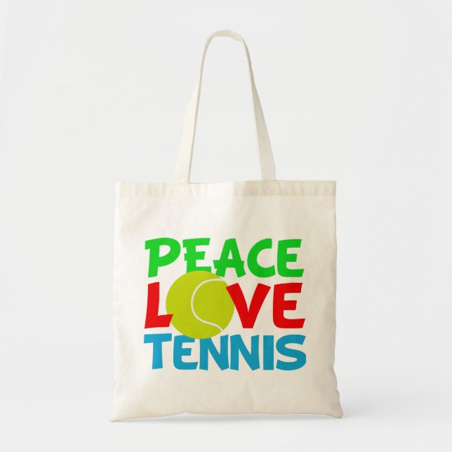 Peace Kärlek Tennis Tygkasse (Framsidan)