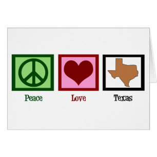 Peace Kärlek Texas Hälsningskort