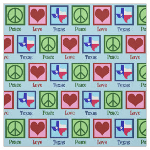 Peace Kärlek Texas Proud Texan Tyg
