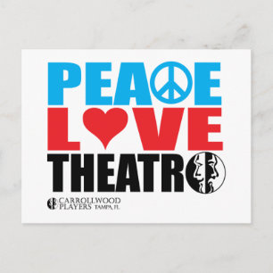 Peace Kärlek Theater Vykort