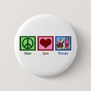 Peace Kärlek Therapy Knapp