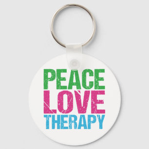 Peace Kärlek Therapy Nyckelring