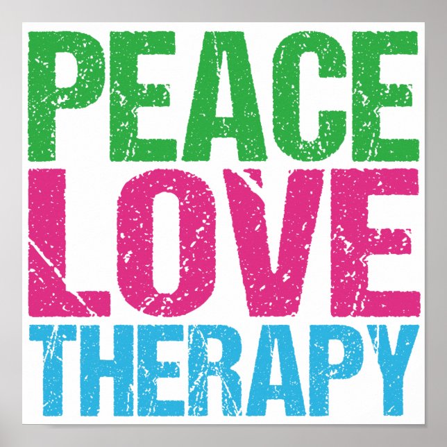 Peace Kärlek Therapy Poster (Framsidan)