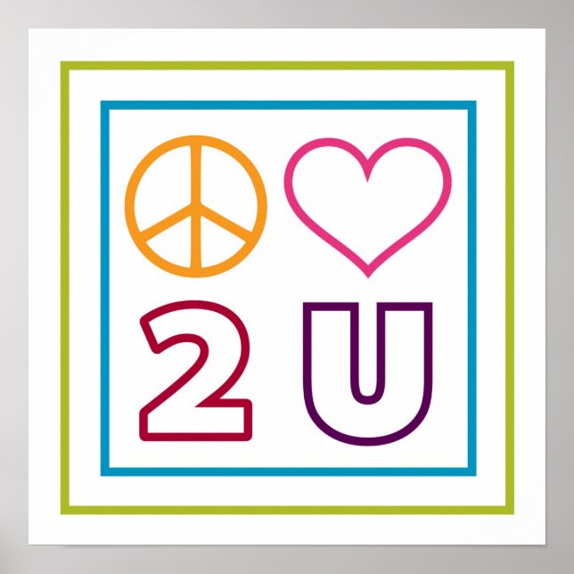 Peace Kärlek till dig Poster (Framsidan)