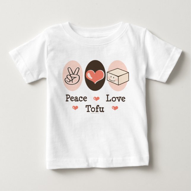 Peace Kärlek Tofu Infant Långärmad Tee Shirt (Framsida)