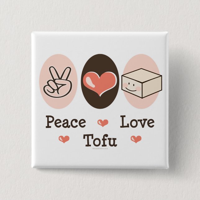 Peace Kärlek Tofu-knapp Knapp (Framsida)