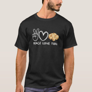 Peace Kärlek Tofu Retro Tofu Food T Shirt