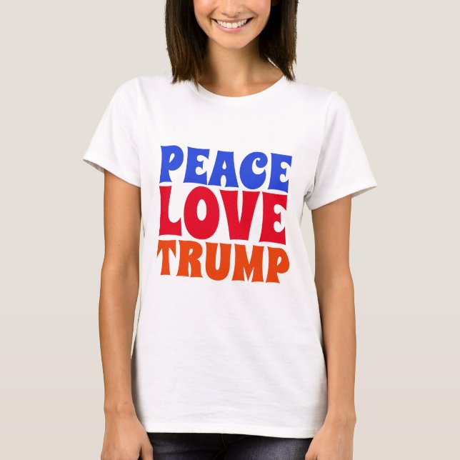PEACE KÄRLEK TRUMP, Vintage T-shirts (Framsida)