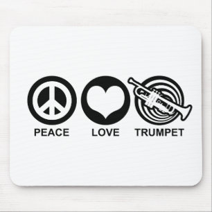 Peace Kärlek Trumpet Musmatta
