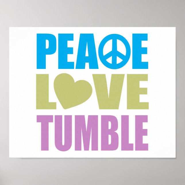 Peace Kärlek Tumble Poster (Framsidan)