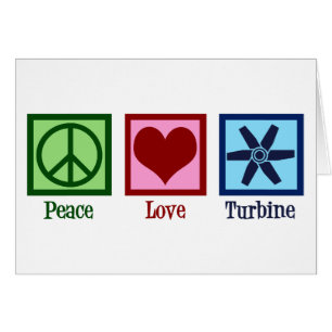 Peace Kärlek Turbine Fläkt Hälsningskort