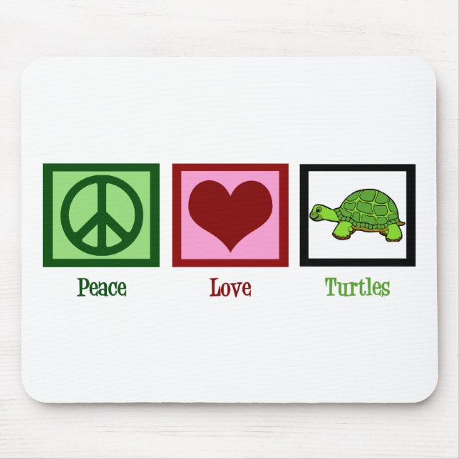 Peace Kärlek Turtles Musmatta (Framsidan)