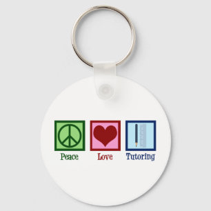 Peace Kärlek Tutoring - Cute Tutor Nyckelring