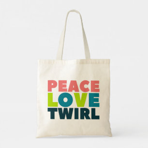 Peace Kärlek Twirl Guard Colorguard Flagga Twirler Tygkasse