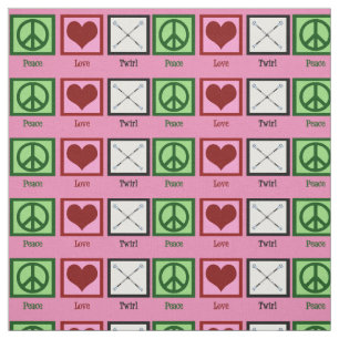 Peace Kärlek Twirl Tyg