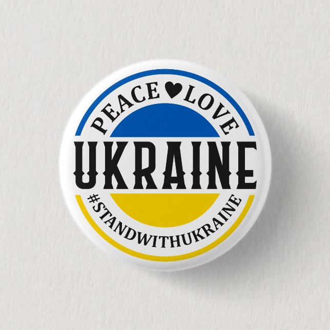 Peace Kärlek Ukraina-knapp Knapp (Framsida)