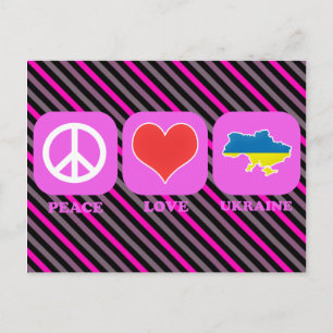 Peace Kärlek Ukraina Vykort