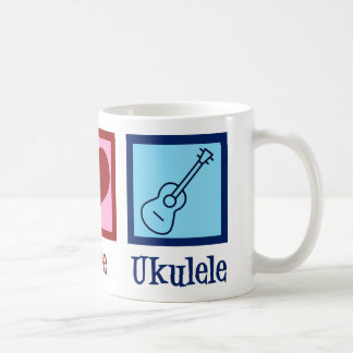 Peace Kärlek Ukulele Kaffemugg