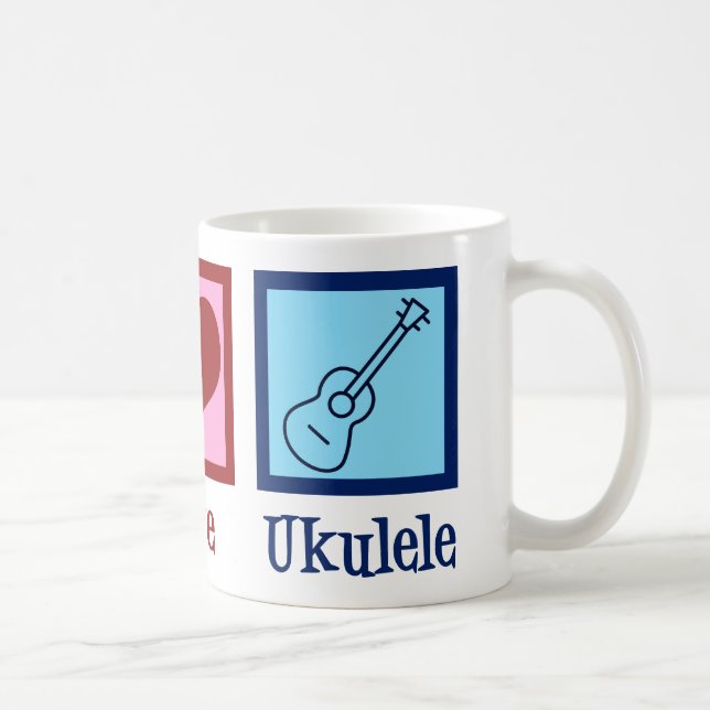 Peace Kärlek Ukulele Kaffemugg (Höger)