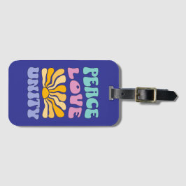 Peace Kärlek Unity Bagagebricka