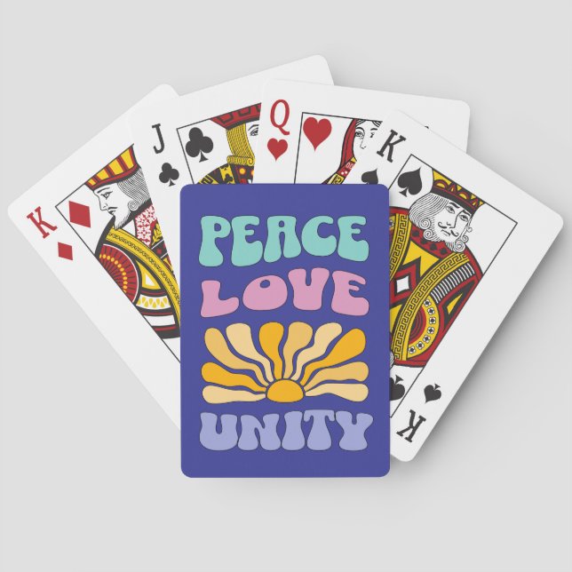 Peace Kärlek Unity Casinokort (Baksidan)