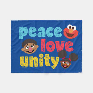 Peace Kärlek Unity Fleecefilt