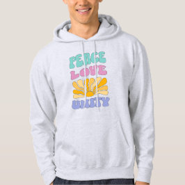 Peace Kärlek Unity Hoodie