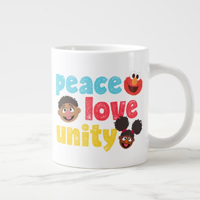 Peace Kärlek Unity Jumbo Mugg (Höger)