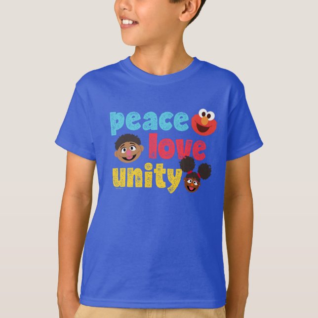 Peace Kärlek Unity T Shirt (Framsida)