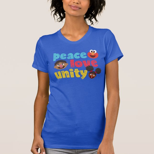 Peace Kärlek Unity T Shirt (Framsida)