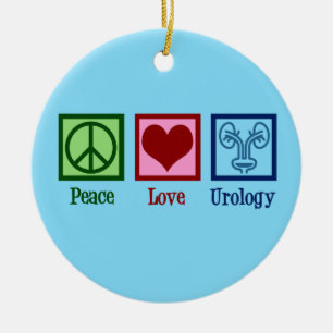 Peace Kärlek Urology Julgransprydnad Keramik