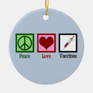 Peace Kärlek-vaccin Julgransprydnad Keramik
