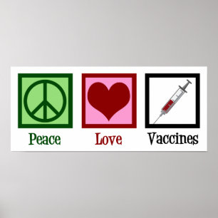 Peace Kärlek-vaccin Poster