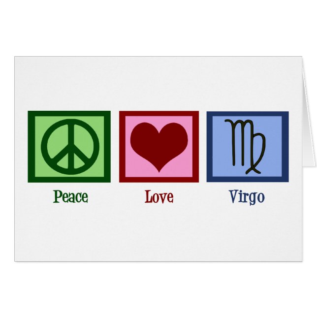 Peace Kärlek Våg födelsedagskort Hälsningskort (Framsidan Horizontal)