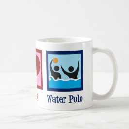 Peace Kärlek Vatten Polo Kaffemugg